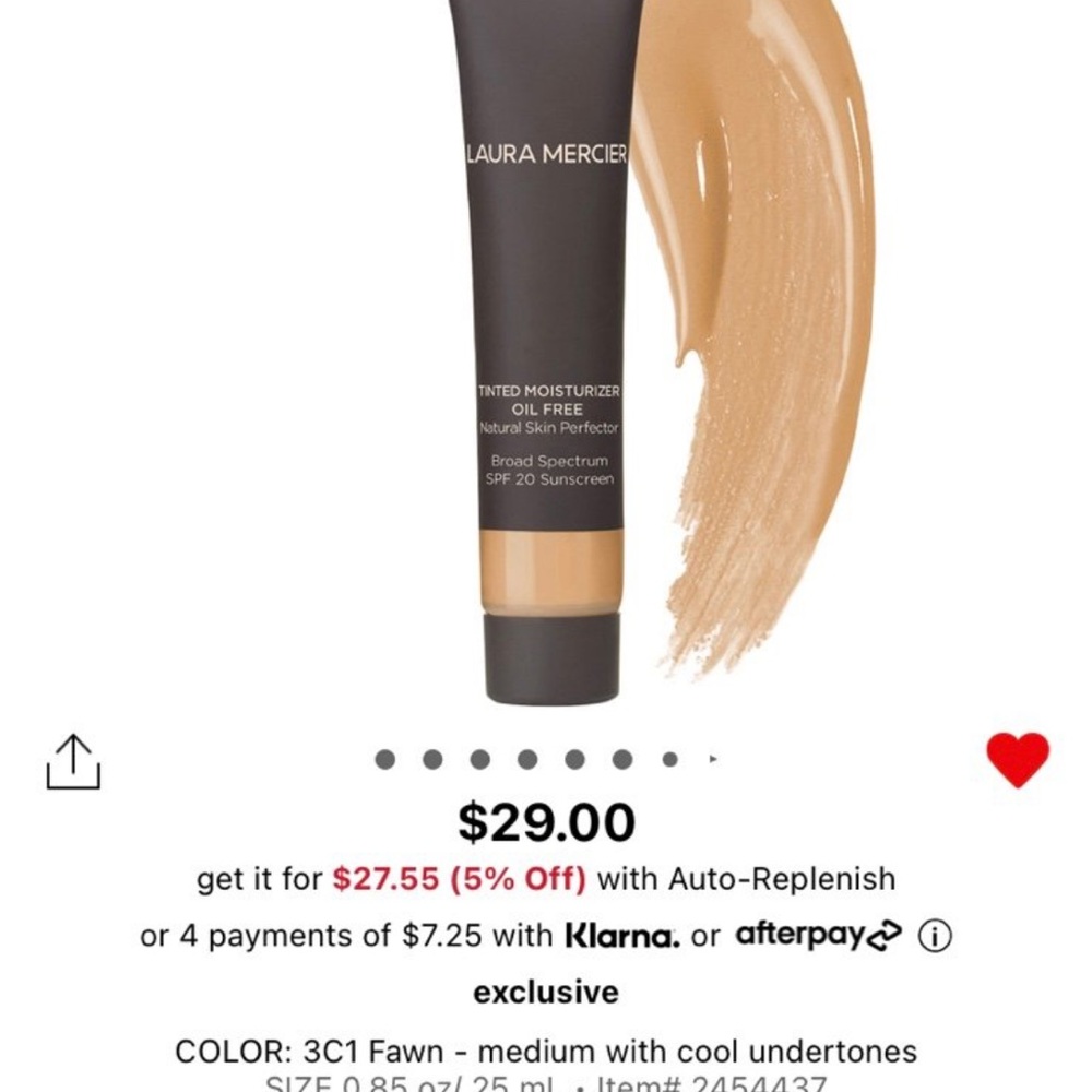Laura Mercier Tinted Moisturizer SPF 20 in 3C1 Fawn